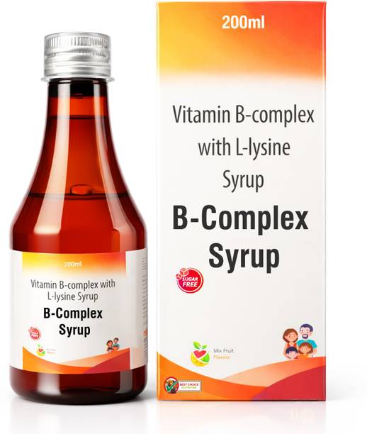 BEST CHOICE NUTRITION B-Complex Syrup with L-Lysine | Sugar-Free | Supports Energy & Metabolism
