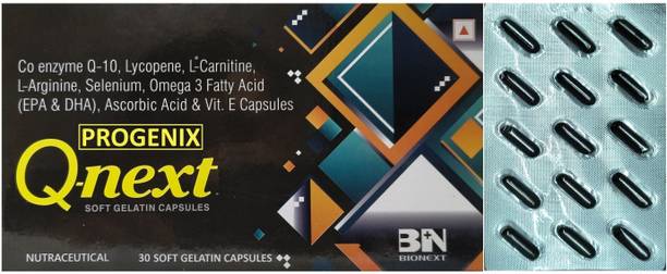 Progenix Q NEXT CO ENZYME Q10,L-ARGININE,OMEGA 3 FATTY ACID FOR STAMINA,HEART,JOINTS,SKIN