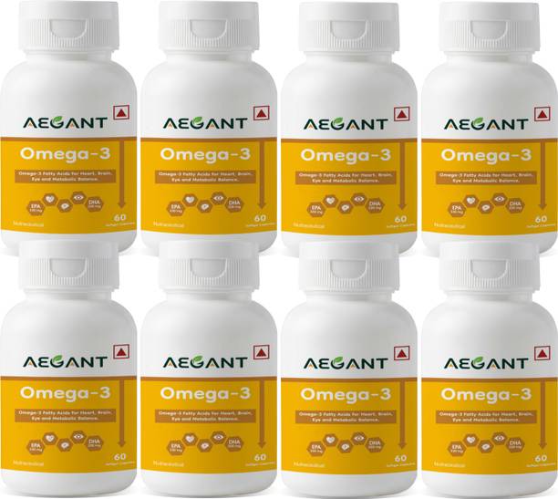 AEGANT Omega 3 Fish Oil Capsules EPA DHA for Heart, Brain, Eye Health 480 Softgels