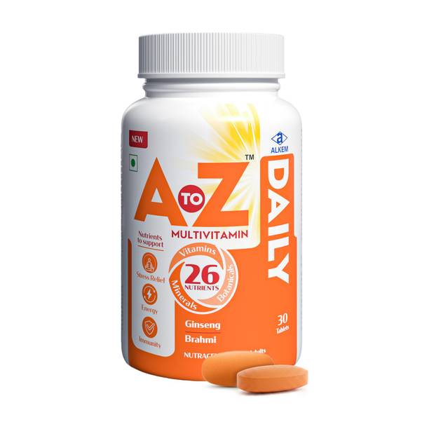 A to Z Daily Multivitamin with 26 Vitamins, Ginseng, Ashwagandha & Brahmi