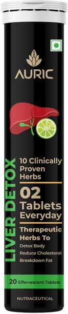 Auric Liver Detox Effervescent Tablets-Drop, Fizz & Drink with 10