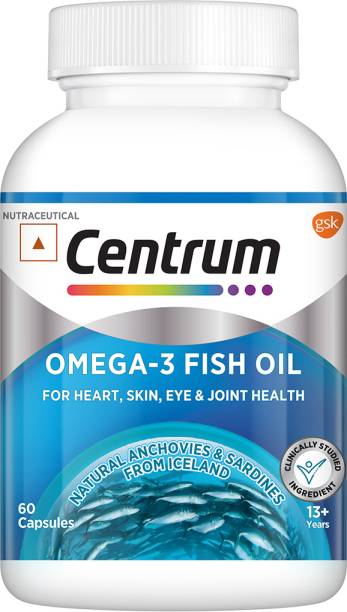 Centrum Omega-3 Fish Oil with EPA & DHA to support Joint,Heart,Skin,Eye & Muscle health