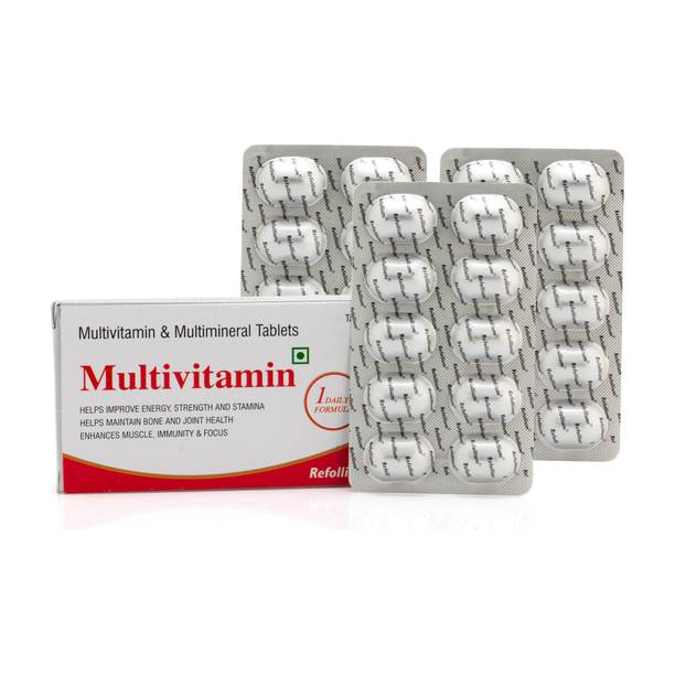 Refollium Multivitamin & Multimineral for Immunity, Strong Bones & Energy for Men & Women
