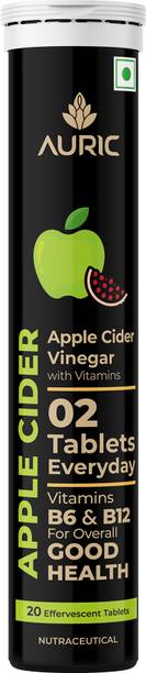 Auric Apple Cider Vinegar Vitamins Tablets Vitamin B6 & B12 In Every Tube