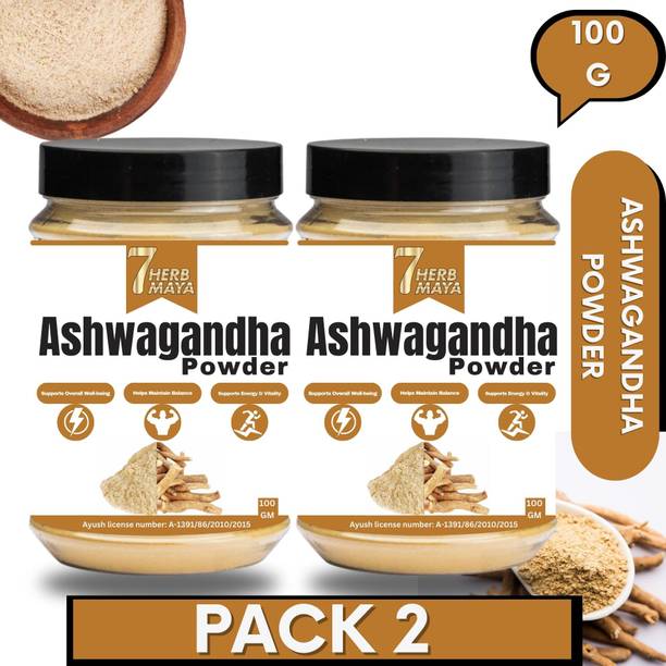 7Herbmaya Ashwagandha Organic Powder - Natural Stress Relief
