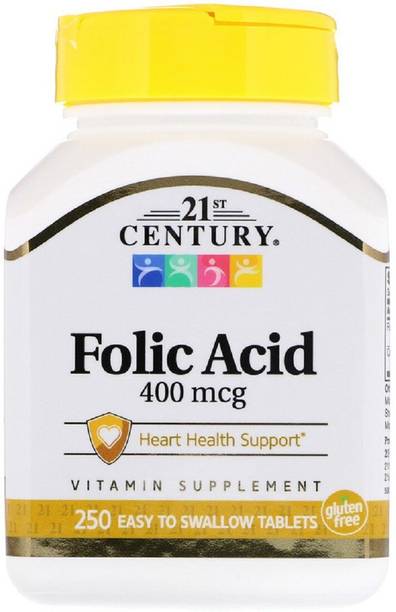 21st Century Folic Acid, 400 mcg, 250 Easy to Swallow Tablets