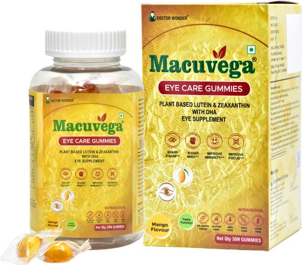 Macuvega Eye Care Gummies Plant Based Lutein With Zeaxanthin Eye Supplement