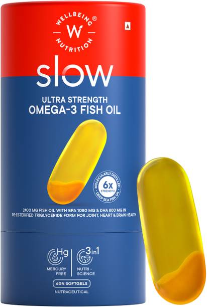 Wellbeing Nutrition Slow 6x Strength Omega 3 Fish Oil
