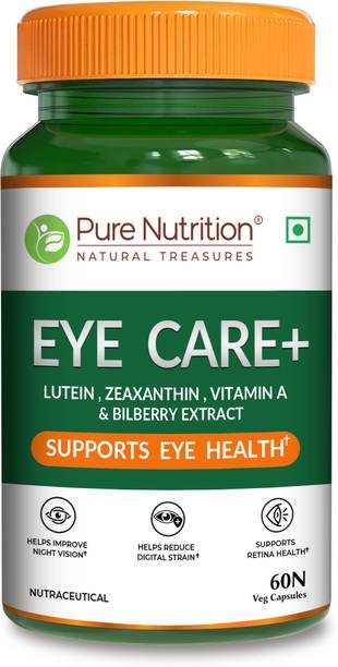 Pure Nutrition Eye Care+ with Lutein, Zeaxanthin, Vitamin A & Bilberry