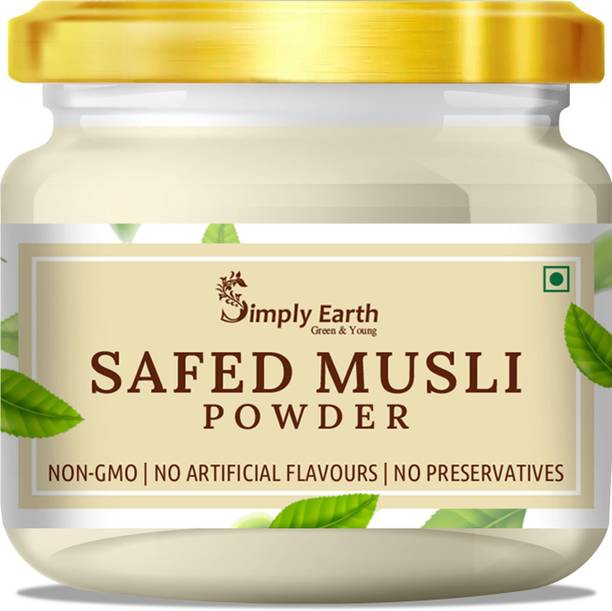 Simply earth Organic Safed Musli Root Powder Strength & Stamina Booster - 100 GM