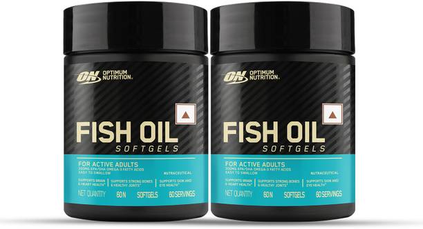 Optimum Nutrition Fish Oil - 60 Capsules, 1000 mg Fish Oil, 180 mg EPA, 120mg DHA (Pack of 2)
