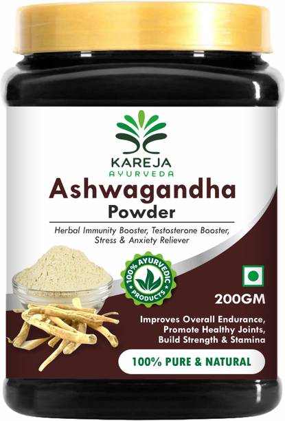KAREJA AYURVEDA Ashwagandha Powder | Ayurvedic Care for Stress Relief |No Additives