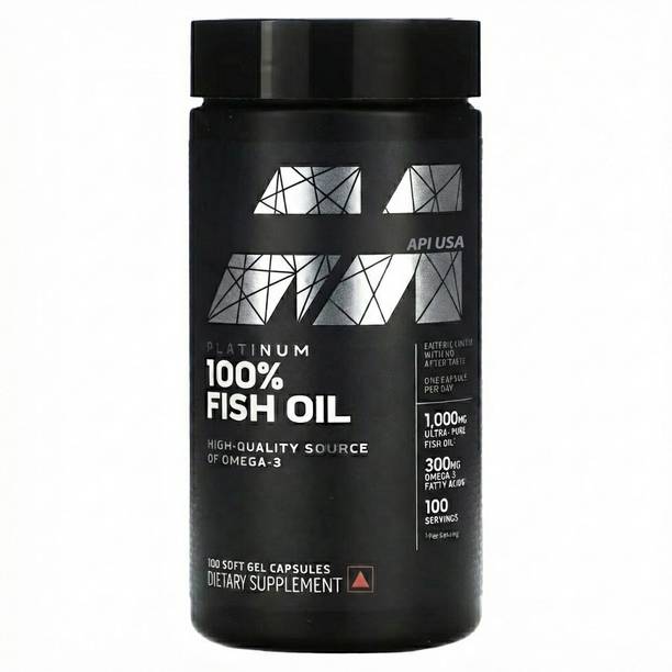 API USA Muscletech Platinum 100% Fish Oil Omega 3 300mg EPA & DHA