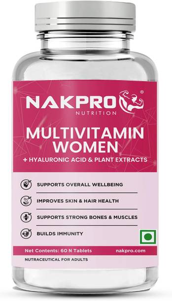 Nakpro Multivitamin Tablet for Women with Biotin, Calcium, Zinc, Magnesium for Wellness