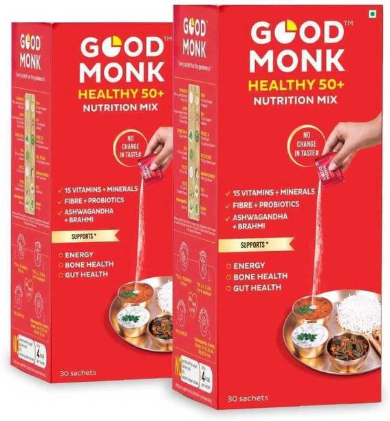 Good Monk Healthy 50+ Nutrition Mix|Energy&Bone Health|Multivitamin,Probiotic, Ashwagandha