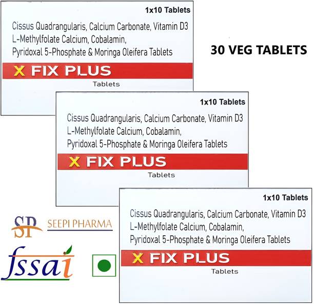 Seepi Pharma Cissus Quadrangularis,Calcium,Vitamin D3,Moringa Oleifera,Vit B6,B9,Vitamin B12