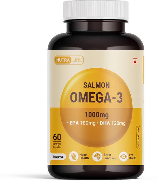 Nutralink Salmon Omega-3 Fish Oil Capsules for Men & Women