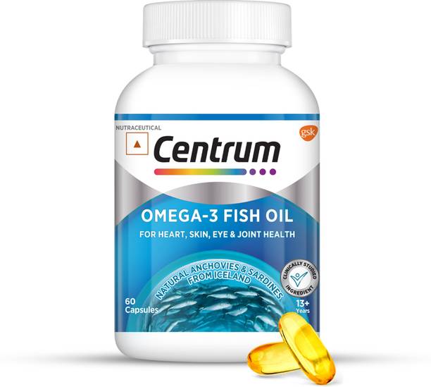 Centrum Omega-3 Fish Oil with EPA & DHA to support Joint,Heart,Skin,Eye & Muscle health