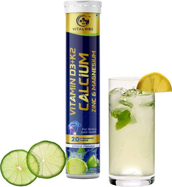 VITAL VIBE Calcium D3 K2 Tablets | Supports Bone & Joint Health, Fast Absorption