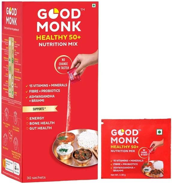 Good Monk Healthy 50+Nutrition Mix|Energy & Bone Health|Multivitamin,Probiotic,Ashwagandha
