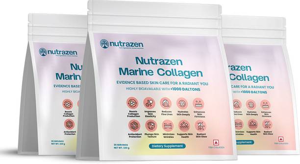 Nutrazen Korean Marine Collagen Powder Supplement for Women & Men 90 Sachets Joint Health