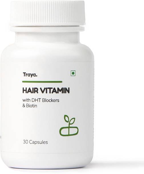 Traya Hair Vitamins with Biotin, Omega 3, Vitamin A, C, D, E, B9, B12 for Hair Growth