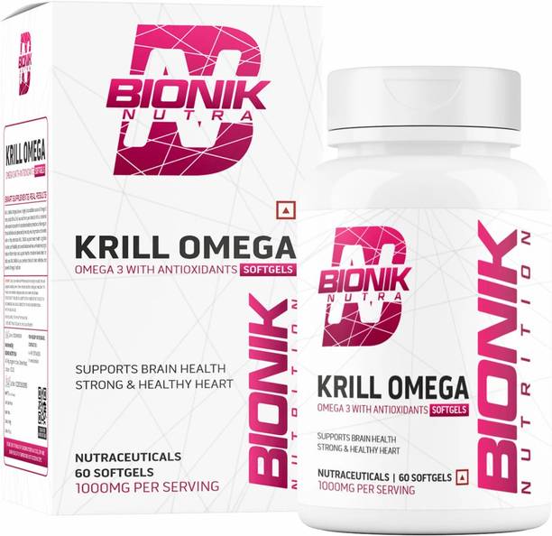 BIONIK NUTRITION Krill Omega Complex | Omega-3 EPA/DHA & Astaxanthin for Heart & Brain
