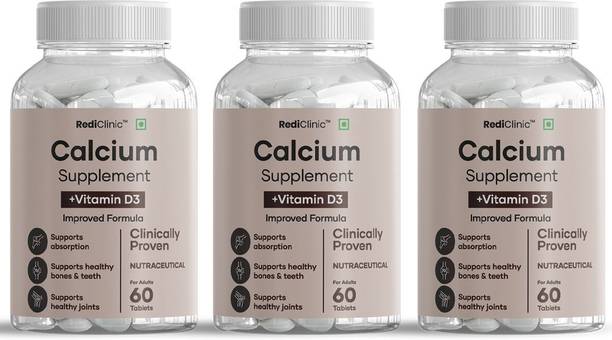 RediClinic Calcium + D3 Tablet | Better Absorption Of Calcium, Joint Health & Immunity