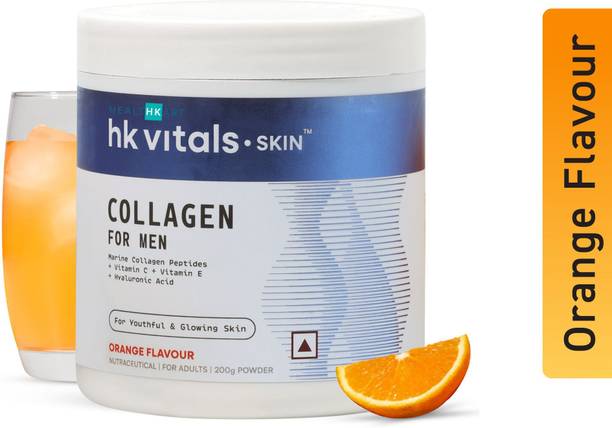 HEALTHKART hk vitals Marine Collagen for Men Supplement with Biotin, Orange