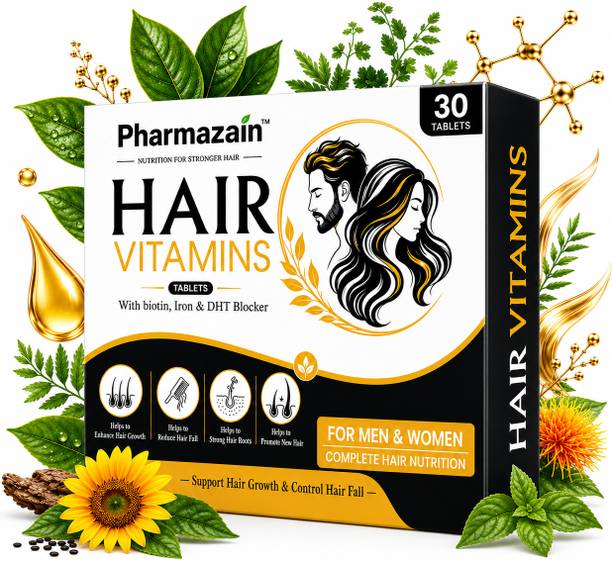 PHARMAZAIN Biotin for Hair | Hair Vitamin Tablets for Daily Hair Care and Hair Nutrition