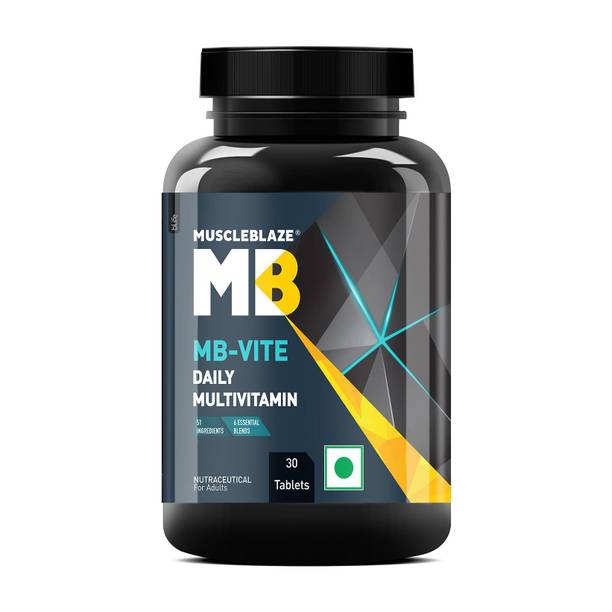 MUSCLEBLAZE Multivitamin with Immunity Boosters and Digestive Enzymes, 100% RDA of Vitamin C