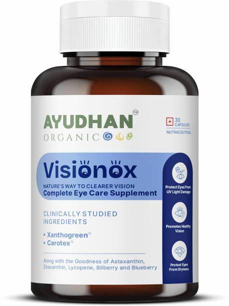 AYUDHAN Visionox Eye Care Supplement with Bilberry, Blueberry, Astaxanthin, Zeaxanthin