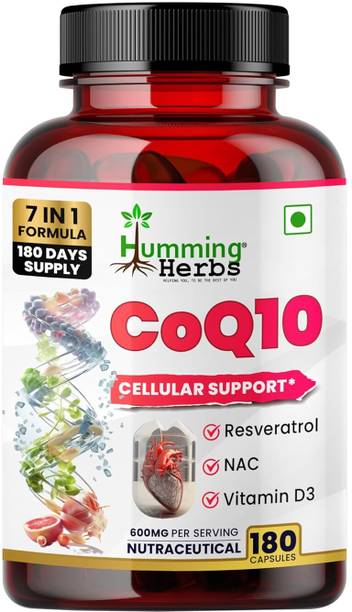 Humming Herbs CoQ10 High Potency Antioxidant Heart Health Supplement