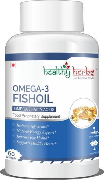 healthy herbs Fish Oil (Omega 3 Fatty Acids) High EPA & DHA, For healthy Heart, Brain & Joints
