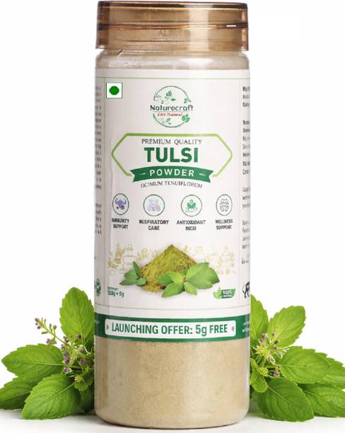 NatureCraft Tulsi Powder (Holy Basil) Pure Herbal & Natural | For Immunity, Hair & Skin Care