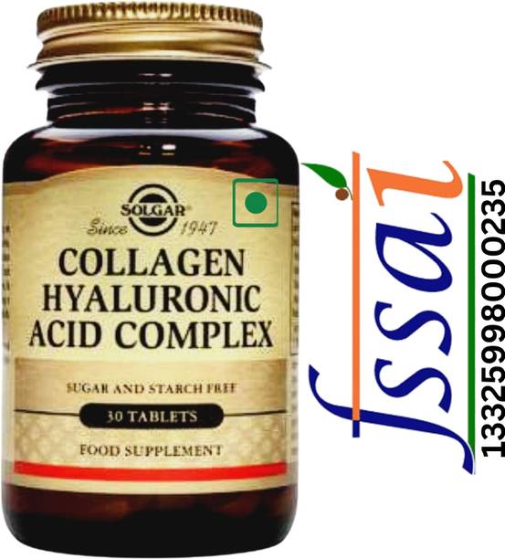 Solgar Sogar Collagen Hyaluronic Acid Complex Tablets for Skin Elasticity