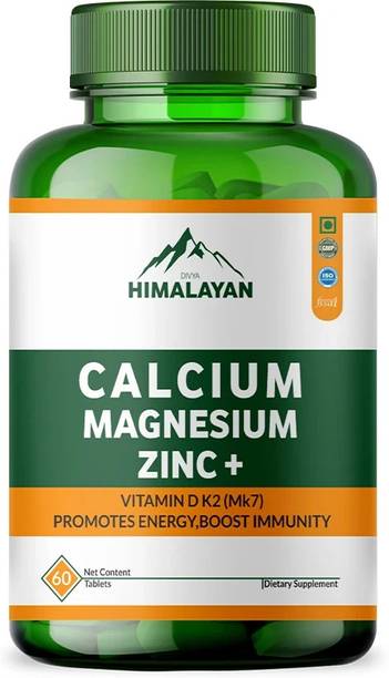 Divya Himalayan Calcium, Magnesium, Zinc with Vitamin D3 & B12 Tablets Promotes Bone Health