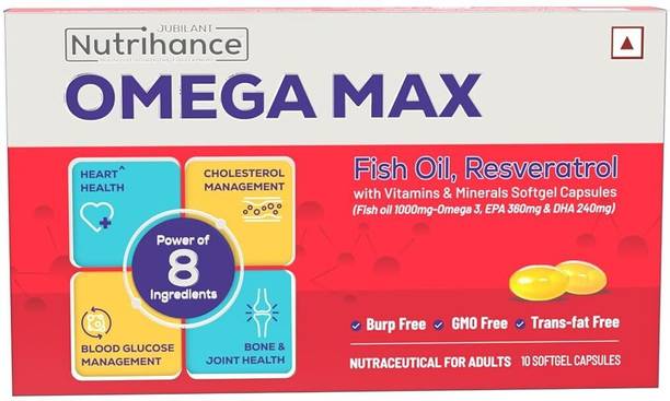 Jubilant Omega Max Fish Oil Capsule For Men And Women, High Omega 3 Fish Oil