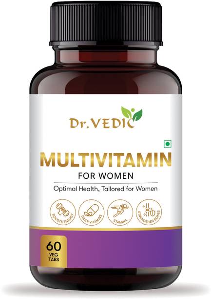 Dr.Vedic Multivitamin Women Tablets | Energy, Immunity, Muscle & Bone Health