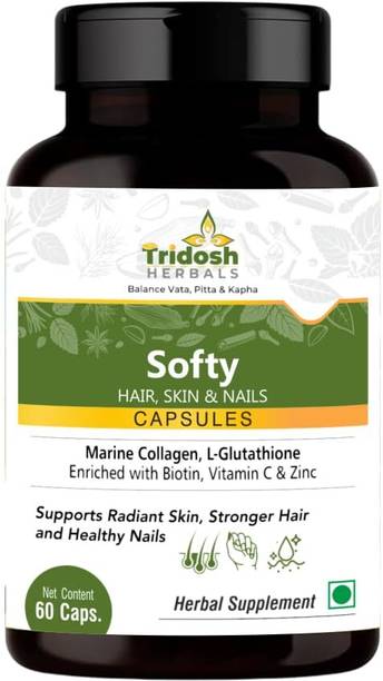 TRIDOSH HERBALS Softy Hair, Skin & Nails Capsules|Helps Support Healthy And Skin& Hair Growth