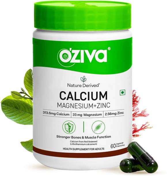 OZiva Calcium, Magnesium, Zinc | For Bone Health & Muscle Function | With Vitamin D3