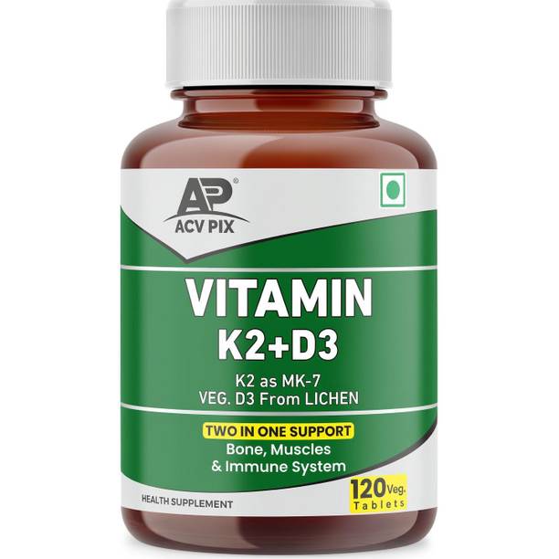 acv-pix VITAMIN-D3 K2 SUPPLEMENT | D3 FROM VEG LICHEN | K2 AS MK-7 | BONE SUPPORT