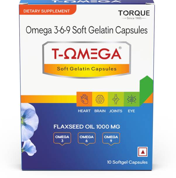 T-Omega Flax Seed Oil Capsules With Vitamin A, E & D3 Omega 3-6-9 Essential Fatty Acid