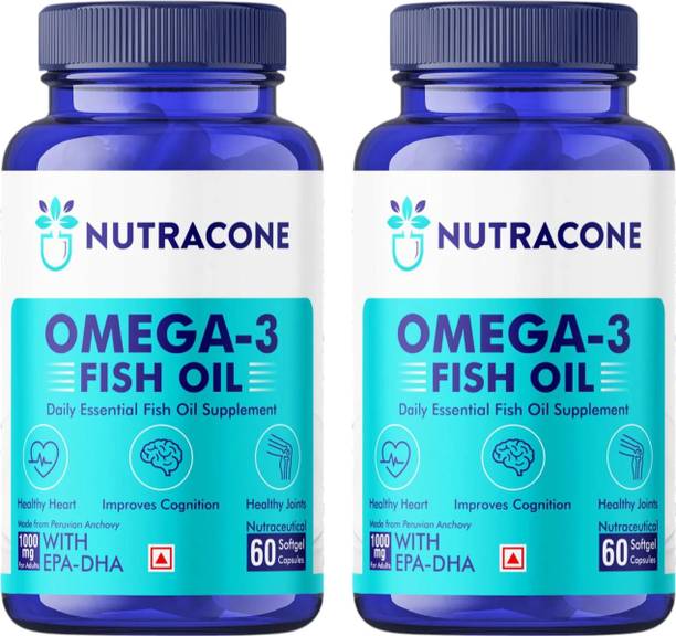 NUTRACONE Omega 3 Fish Oil 1000 mg with 180 mg EPA and 120 mg DHA