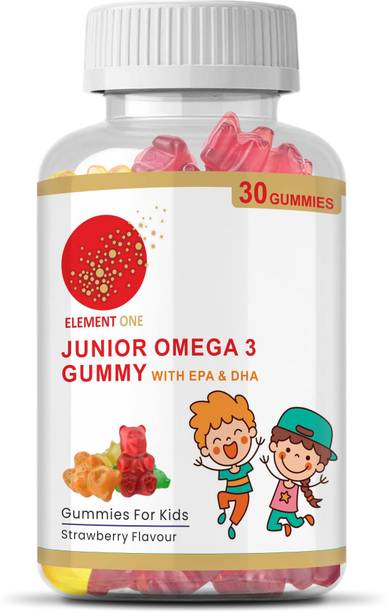 ELEMENT ONE Junior Omega 3 Fish Oil Gummies Epa Dha for Kids Childrens | Brain Mood | Sleep