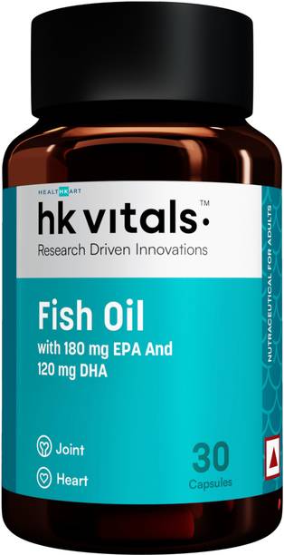 HEALTHKART HK Vitals Fish Oil 1000mg with 180mg EPA and 120mg DHA,for Joints & Heart Health