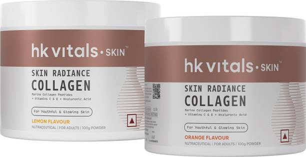 HEALTHKART hk Vitals Skin Radiance Collagen Supplement, with Biotin Lemon & Orange