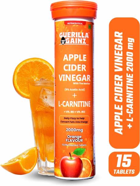 guerilla gainz ACV + L carnitine Convert fat into Energy 15 Effervescent Orange Flavour