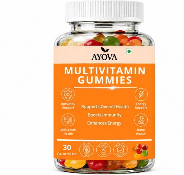 AYOVA Multivitamin Gummies Daily Vitamins for Immunity Energy Skin Hair Bone Health