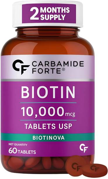 CARBAMIDE FORTE Biotin Tablets 10000 mcg for Hair Growth & Skin for Women & Men